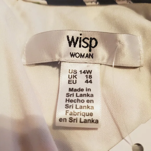 Wisp ceena jersey Stitch fix Navy blue pleated neckline floral Dress Size 14 - Picture 4 of 6